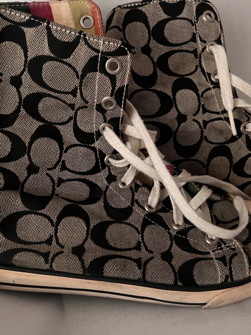 Coach logo high tops sneakers size 7.5 - Picture 13 of 13
